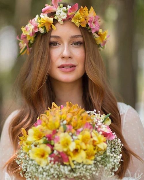 couronne de fleurs mariage