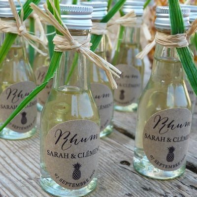 mini bouteille rhum cadeau invité mariage