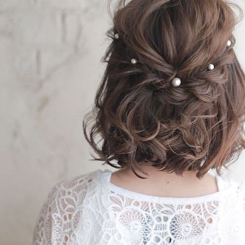 cheveux courts coiffure mariage Pinterest