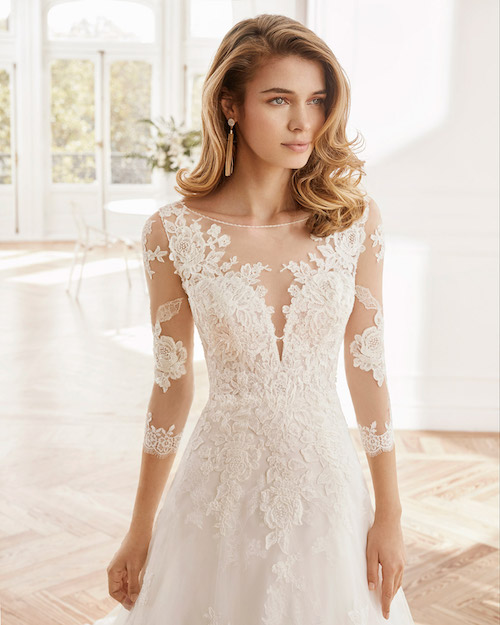 robe de mariée transparente dentelle