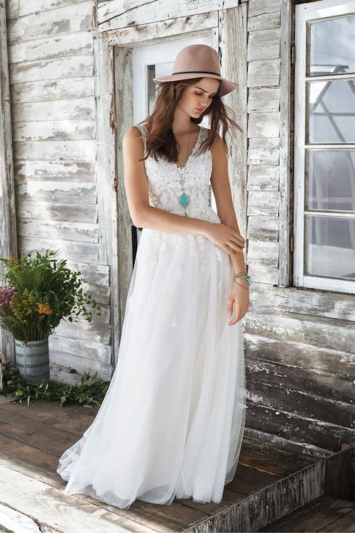 robe de mariée champêtre 2019, tendance mariage