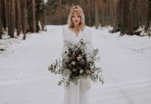 fleurs bouquet de mariée, mariage hiver