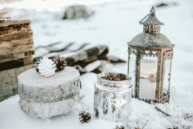 décoration mariage hiver