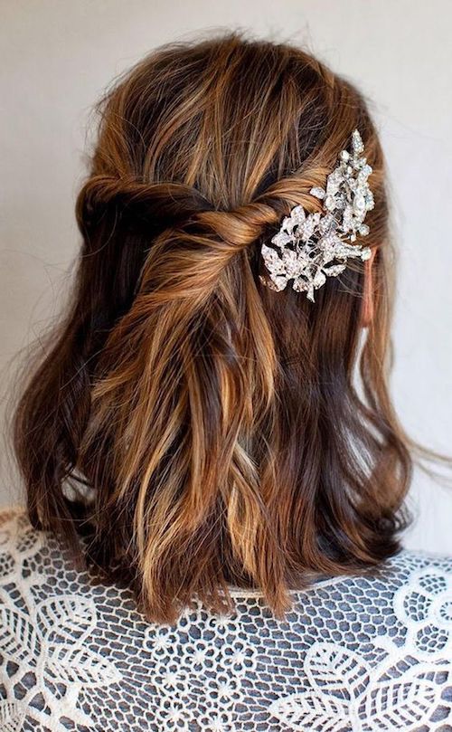 coiffure mariage cheveux mi-long