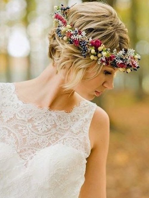 coiffure mariage sur cheveux courts