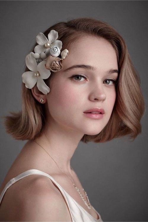coiffure mariage sur cheveux courts