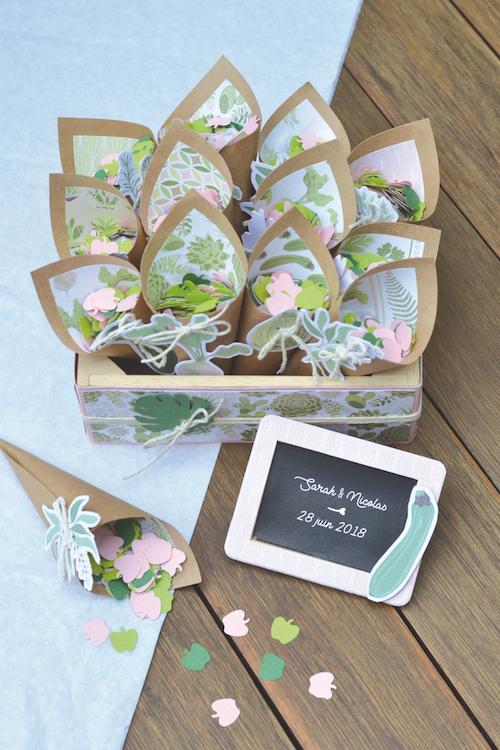 DIY mariage cônes confettis