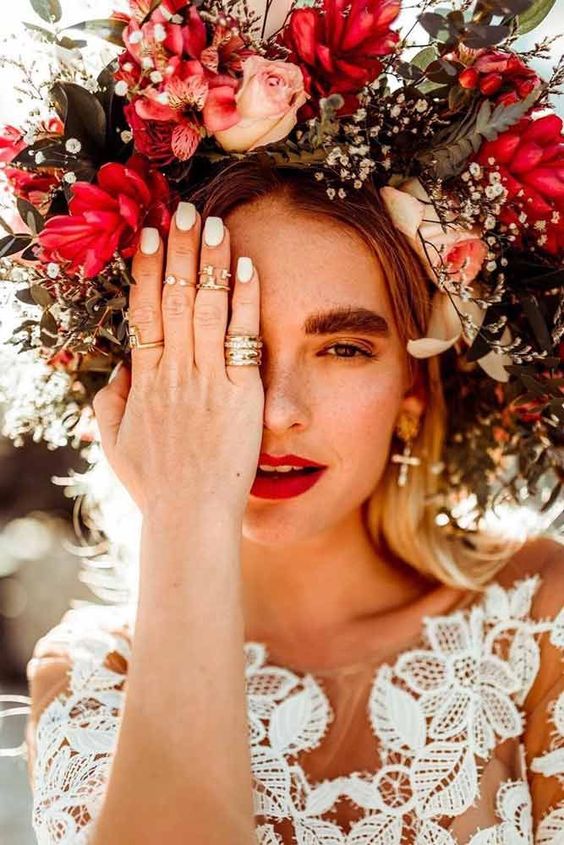 couronne de fleurs tendance mariage 2019