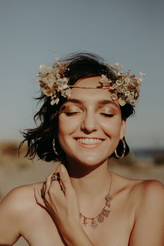 couronne de fleurs tendance mariage 2019