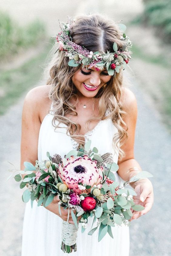 couronne de fleurs tendance mariage 2019