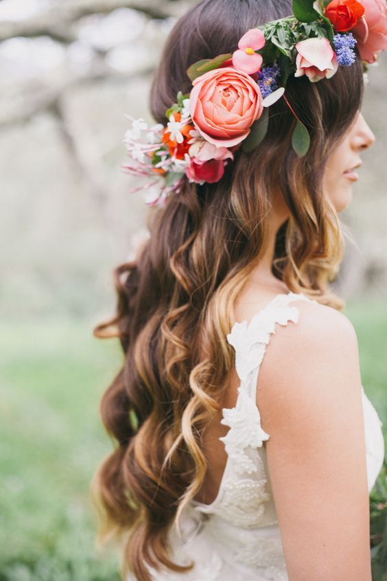 couronne de fleurs tendance mariage 2019