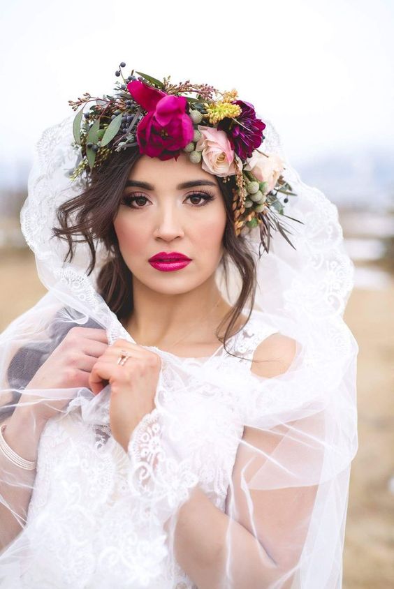 couronne de fleurs tendance mariage 2019