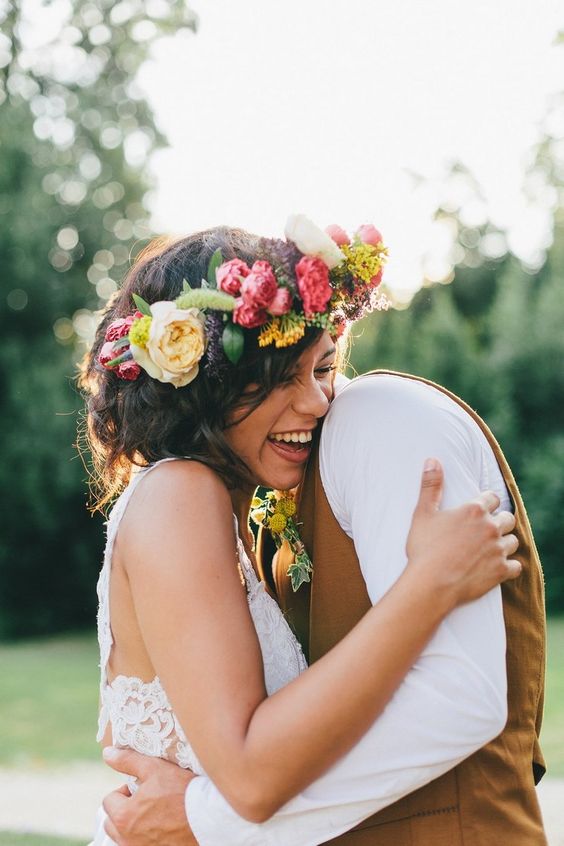 couronne de fleurs tendance mariage 2019