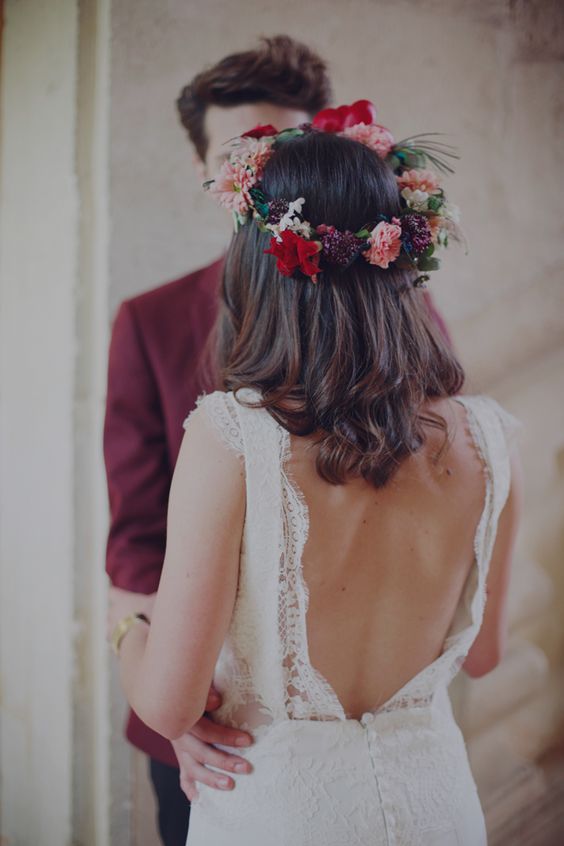 couronne de fleurs tendance mariage 2019