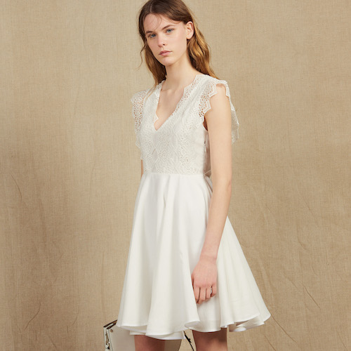 robe de mariée courte et simple