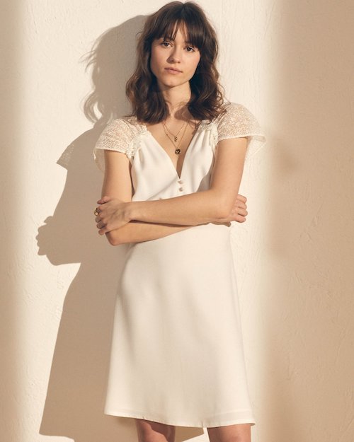 robe de mariée courte et simple