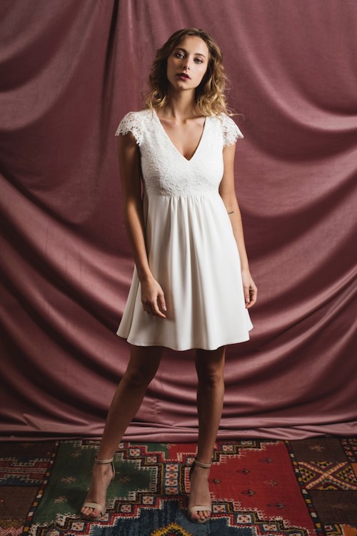 robe de mariée courte et simple