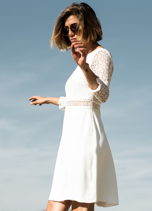 robe de mariée courte et simple