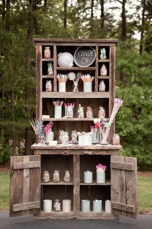 candy bar mariage vintage 