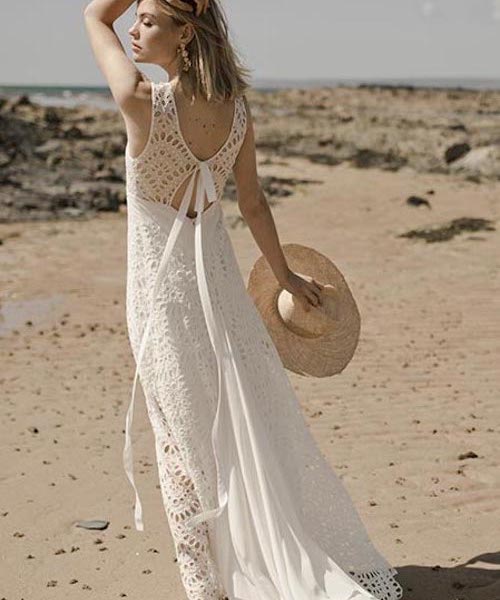 robe ivoire boheme