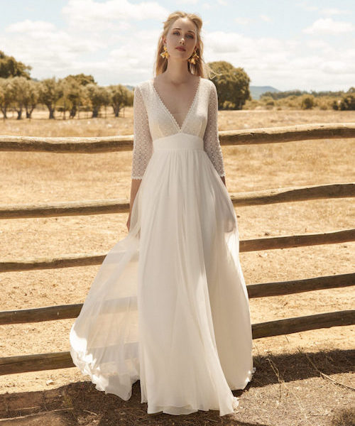 robe empire longue mariage