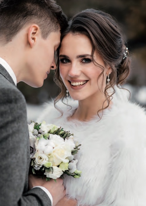 mise en beauté mariage hiver