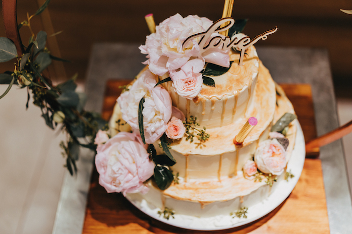 gâteau mariage fleurs