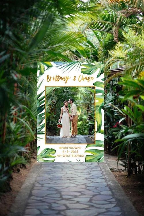 Photobooth Marage, Campagne Chc, Romantque Fleurs, Kraft,Lot De 12
