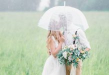 mariage sous la pluie