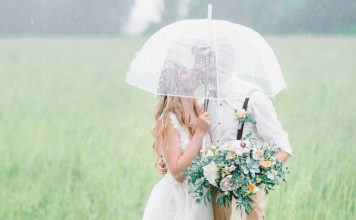 mariage sous la pluie