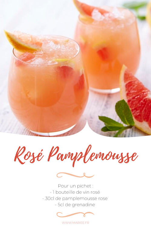 rosé pamplemousse mariage 