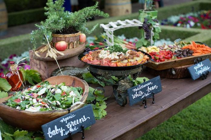 repas mariage bohème 