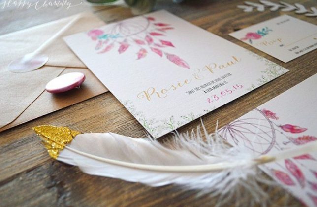 Les plus beaux faire-parts pour votre mariage bohème-chic ! | Mariée.fr