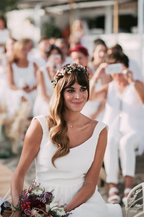 coiffure mariée avec frange