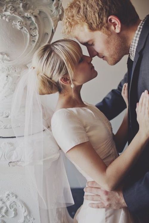 coiffure mariée avec frange