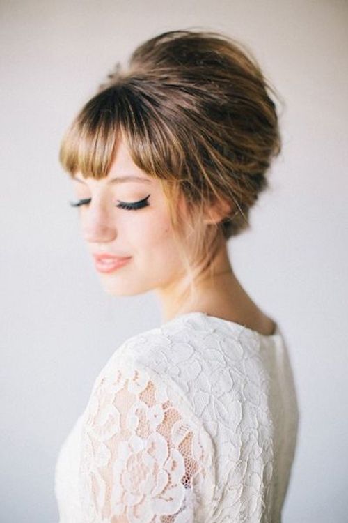 coiffure mariée avec frange