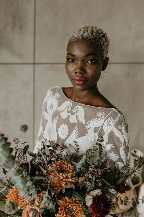 coiffure mariage cheveux afro