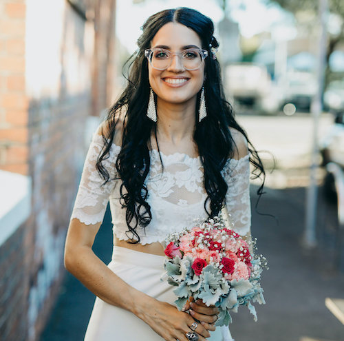 maquillage mariée lunettes