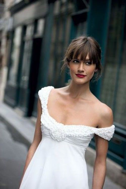 Coiffures de mariée avec frange les 25 plus belles idées