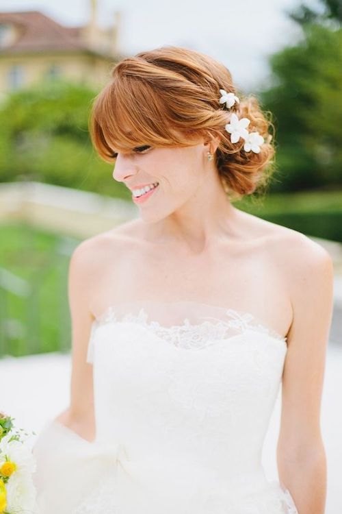 coiffure mariée avec frange