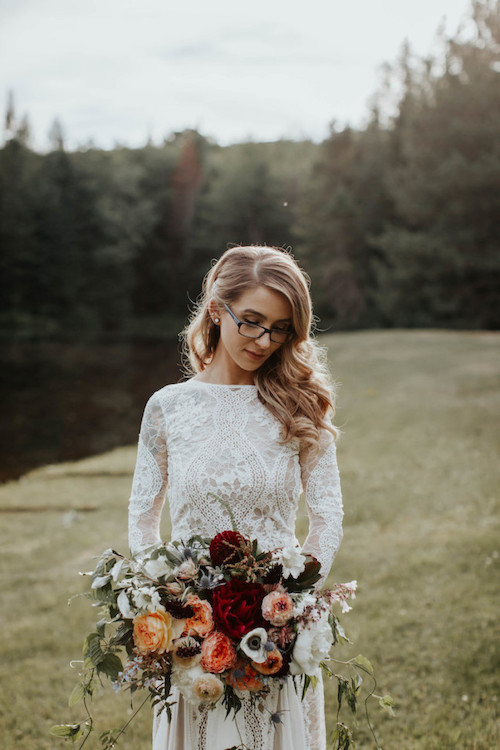 maquillage mariée lunettes