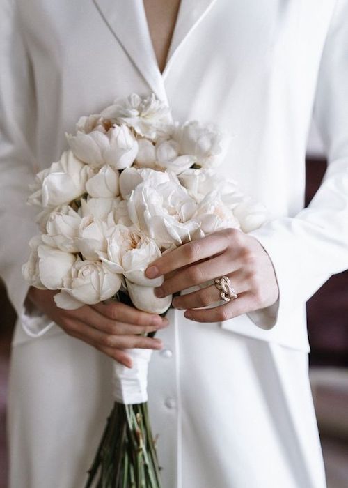 bouquet de mariée blanc