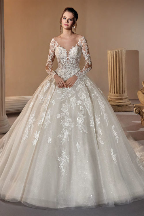 robe de mariée princesse en dentelle 2022
