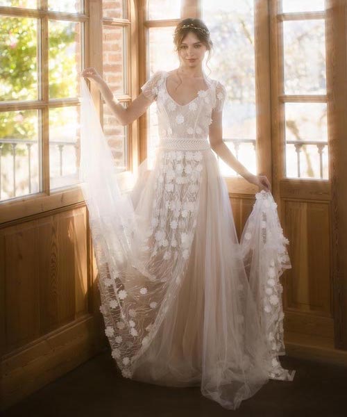 robe blanche champetre