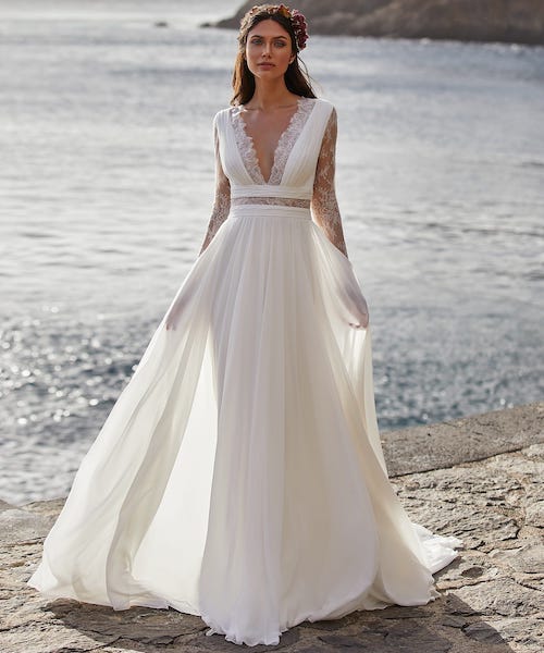 robe empire manche longue