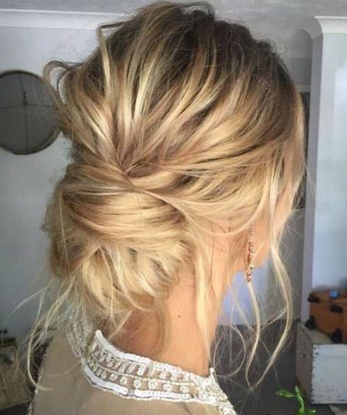 chignon bas flou mariage