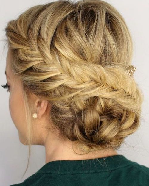 chignon tressé mariage 