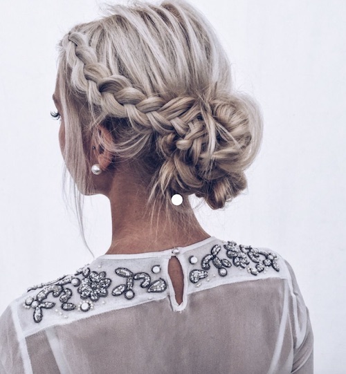 chignon tressé mariage