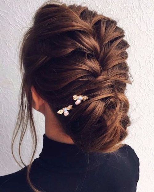 chignon tressé mariage 