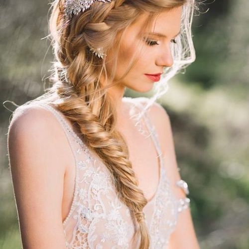 tresses en épi de blé mariage